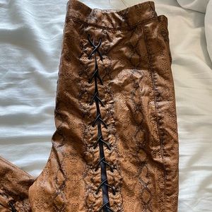 Snake print pants